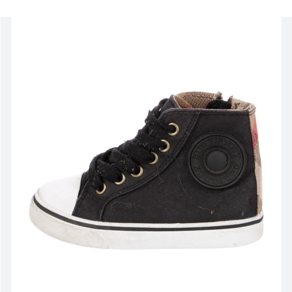Burberry Kid high top canvas sneakers